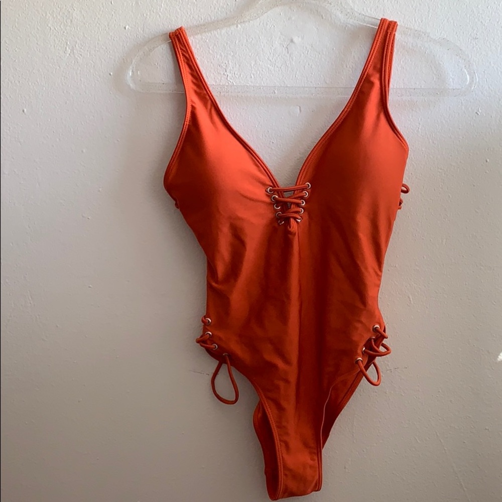 TINIBIKINI ONE PIECE SWIMSUIT Orange size small